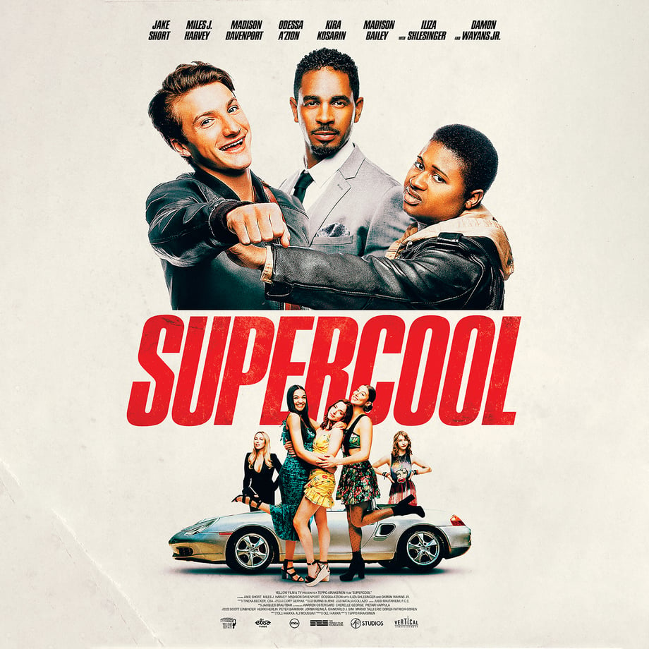 Movie poster of "Supercool" featuring images by Dan Anderson