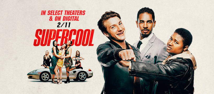 Movie poster of "Supercool" featuring images by Dan Anderson