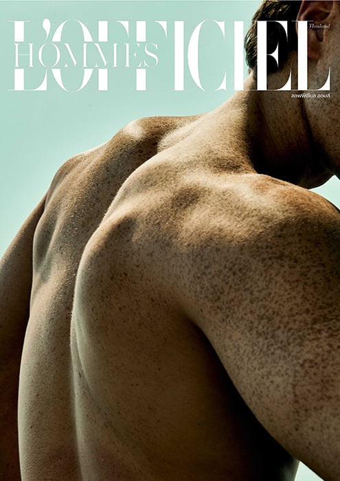 Cover of 2021 Winter issue of L'Officiel Hommes Thailand featuring image by Brooklyn-based Hot Thunderstorm Studio