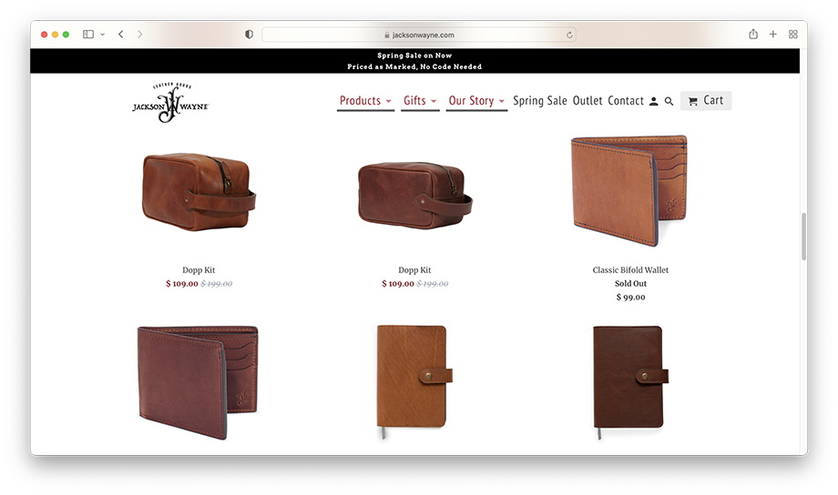 Jackson Wayne Leather Goods products
