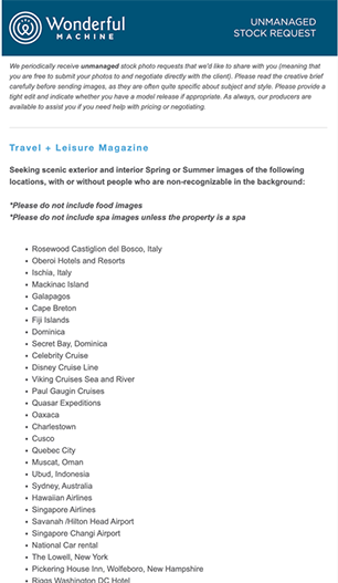 Unmanaged stock request from Travel + Leisure Magazine for international and national cities, attractions, hotels, and cruises.