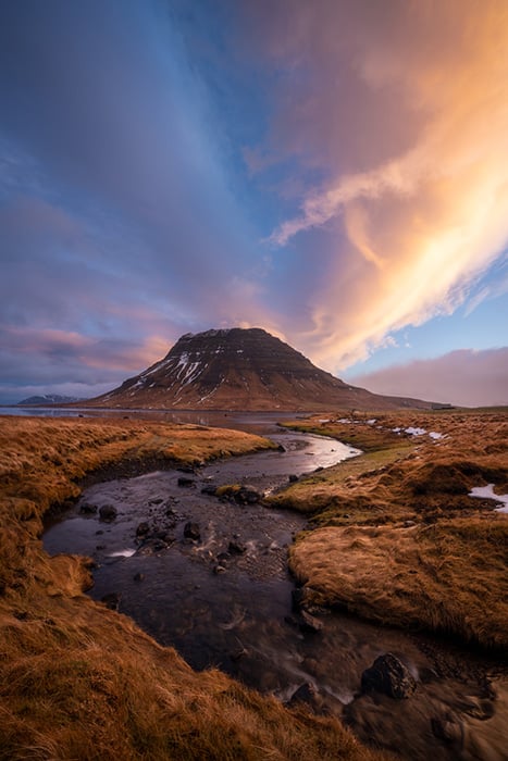 A mountain in Iceland captured by photographer and director Rachid Dahnoun during a trip for Lowepro gear.