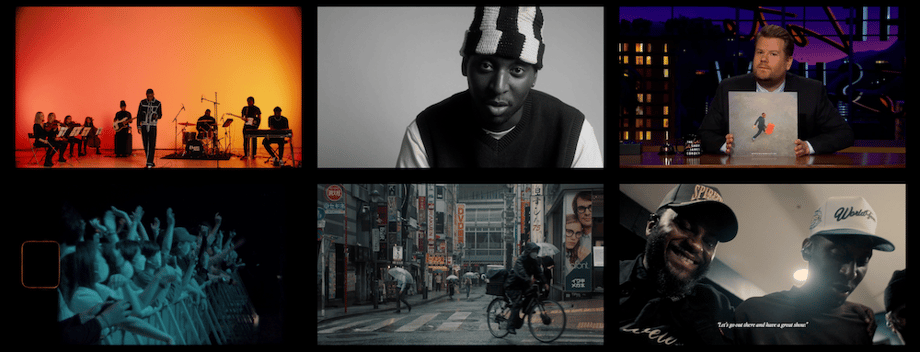 Six tiled images featuring Samm Henshaw and his band on Untidy Soul tour, by Brooklyn-based music/performing arts photographer Dan Robinson. 