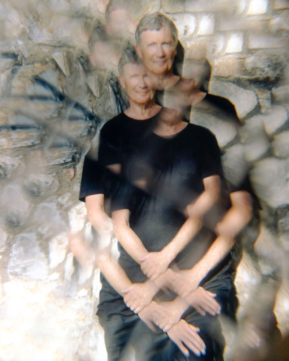 Emanuele Camerini photographs Michael Rother in the sun through kaleidoscope for MINT