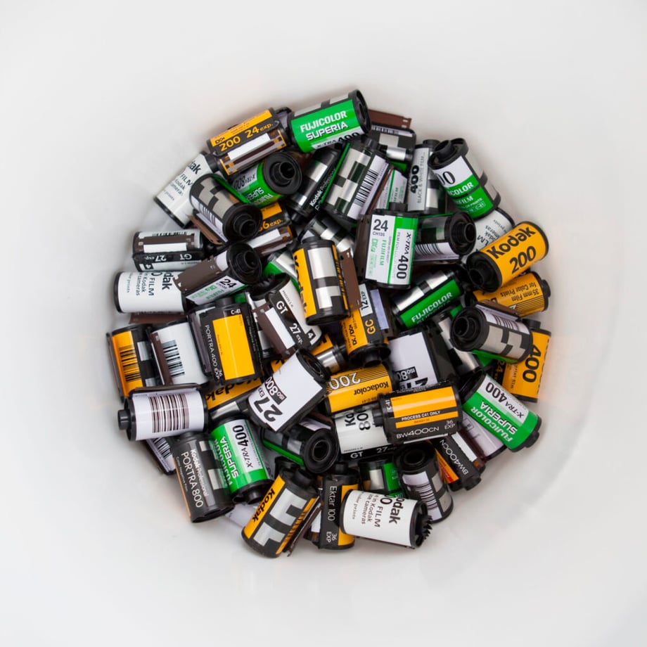 Greta Rybus's shot of batteries in white bucket