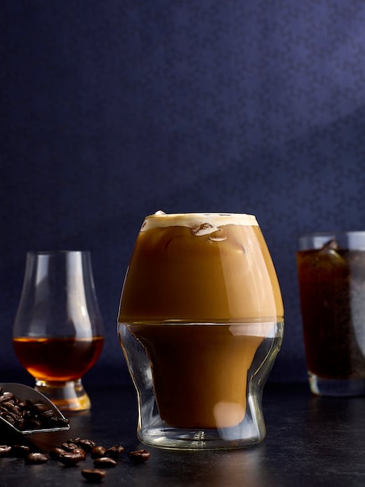 Double-walled coffee glass shot by Dhanraj Emanuel