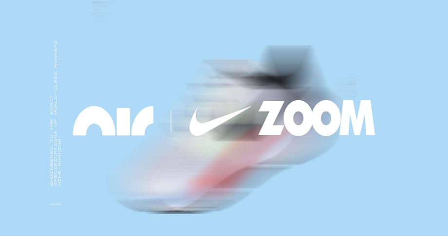A blurred image of a shoe in an ad for Nike Air Zoom, shot by Aldo Chacon

