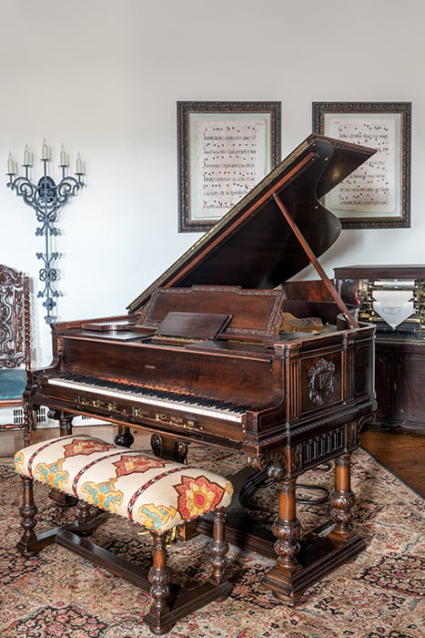 Wrigley mansion grand piano shot by Michael Duerinckx