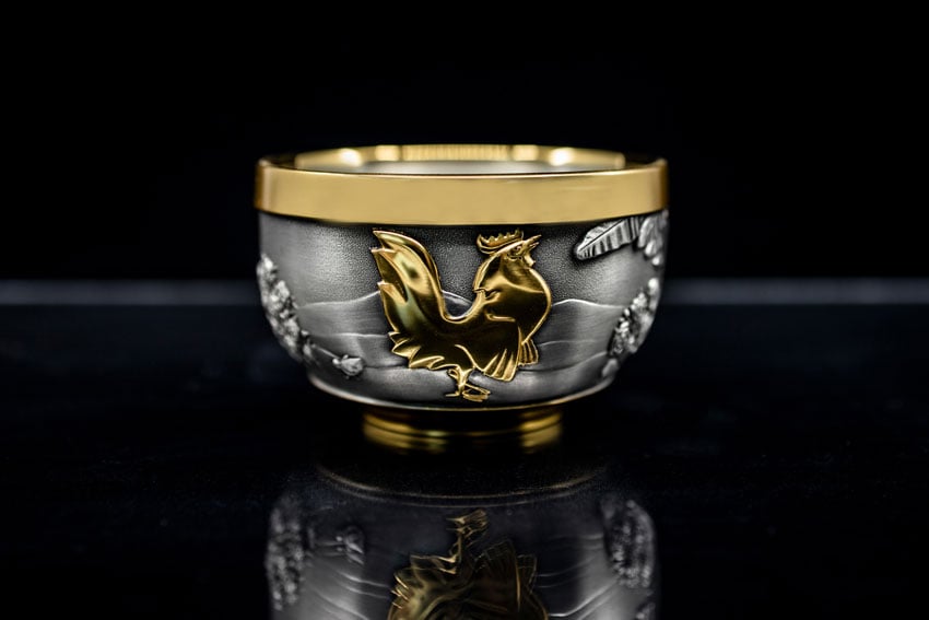 Shea Winter's favorite shot is the Royal Selangor pewter cup made with gold edging
