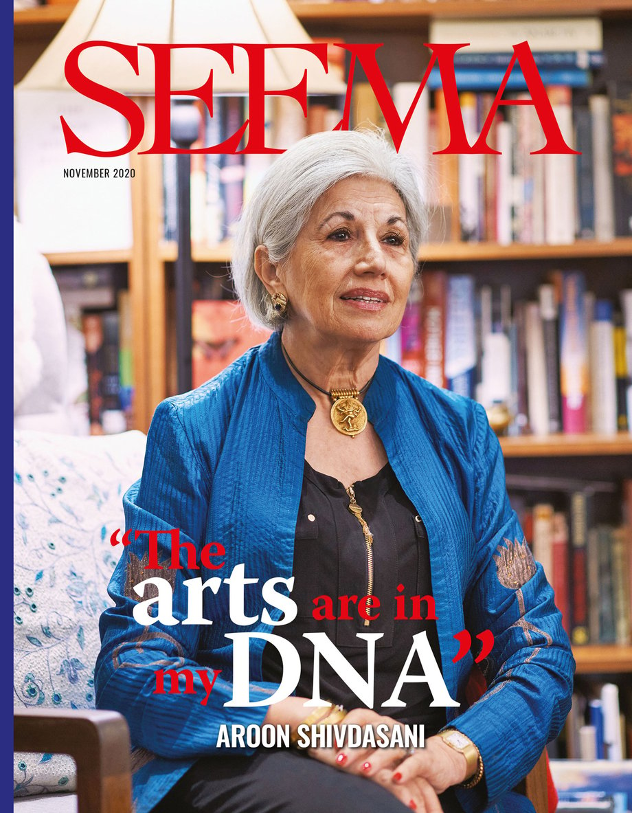 SEEMA magazine's November 2020 cover photograph of Aroon Shivdasani