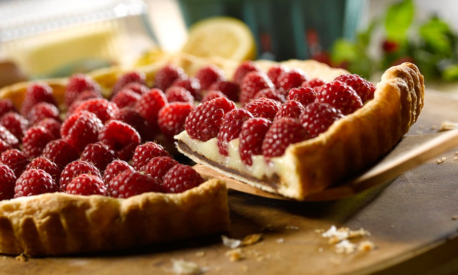 Photo of a raspberry pie taken by Todd Linn and Mike Brennan of North Park Studios. 