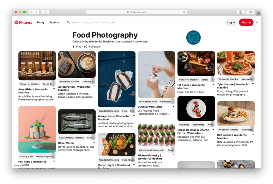 Wonderful Machine Pinterest Food Photography Board