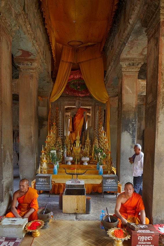 Bruce Martin's photo of a temple interior for his project, Walking in the Shadow of Time 