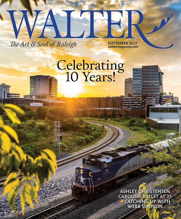 Photo of Raleigh's skyline taken by Bryan Regan, featured on Walter Magazine's 10th Anniversary cover. 