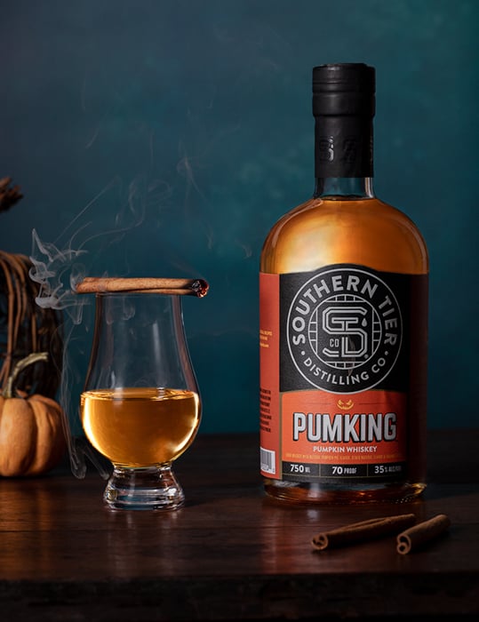 Chrissie Knudsen's still life photography of STDC's pumpking whiskey