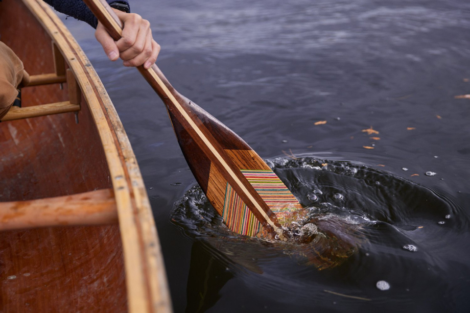 Photo of an oar made by Andrew Szeto taken by Vancouver-based photographer Christian Tisdale. 