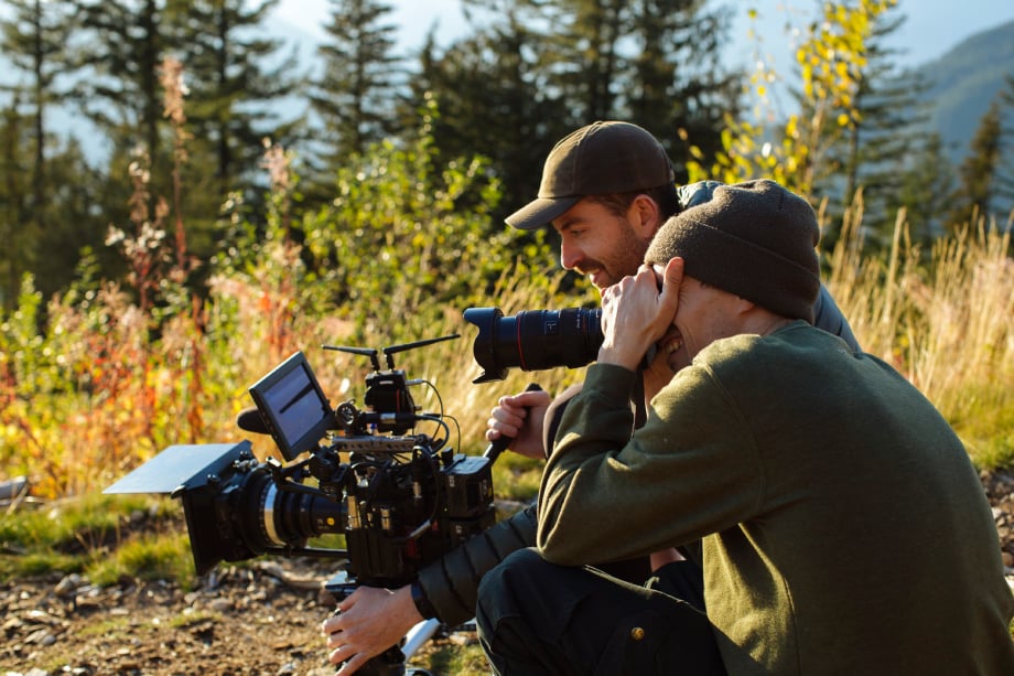 Photo of Christian Tisdale and Liam Mullany taken by Nina LaFlamme  behind the scenes in Mission, British Columbia. 