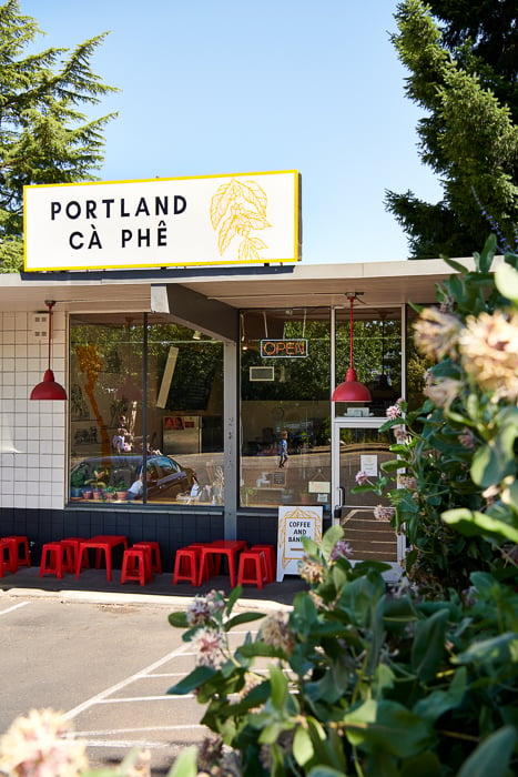 Vietnamese Coffee House, Portland Cà Phê, in the Holgate Neighborhood of SE Portland photographed by Dina Avila. 