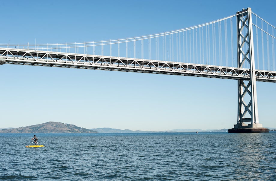 San Francisco-based adventure photographer Jayms Ramirez documented CEO Judah Schiller’s 45-minute trek across the Bay for AIKO Agency