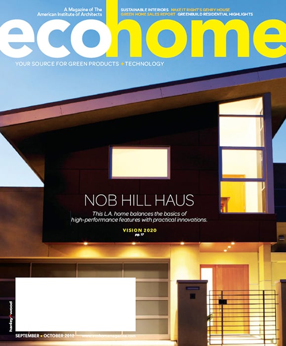Photo of Nob Hill Haus, a home in LA by Los Angeles-based architecture photographer Jill Paider. For Ecohome magazine.