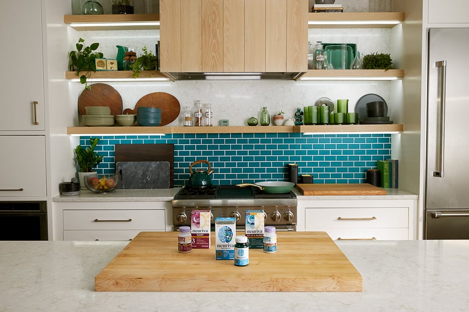 Photo of the Neuriva product line on a kitchen countertop taken by Lindsey Dowell. 