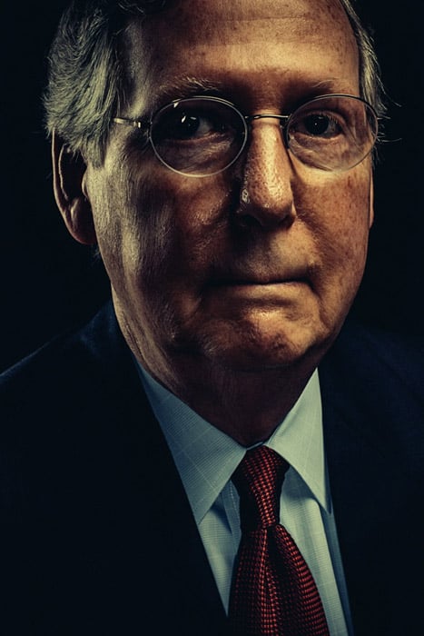 Headshot of Senator Mitch McConnell photographed by Stephen Voss
