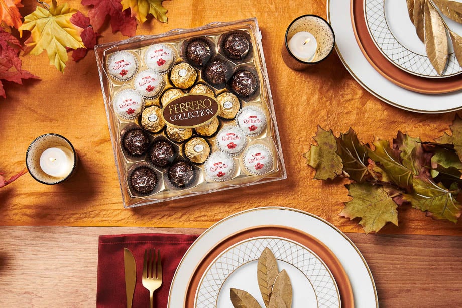 Photo of a box of Ferrero Roche taken by Chicago-based product photographer Morgan Ione. 