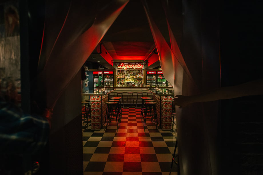 Photo of a liquor bar taken by Paul Crispin Quitoriano. 