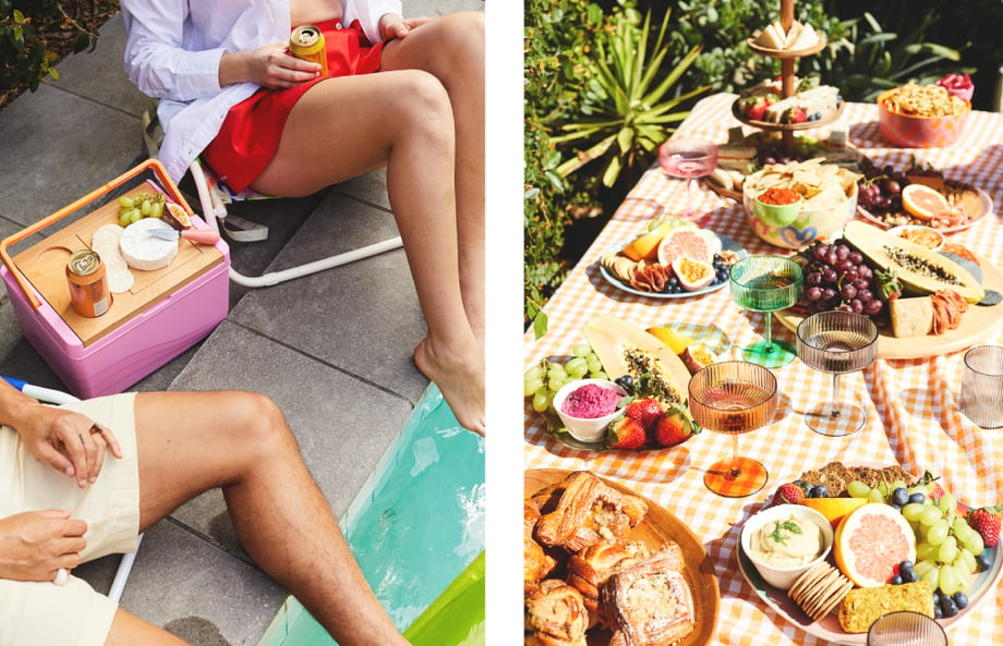 Photo of food platters as part of Peter Tarasiuk's outdoor summer shoot for Typo. 