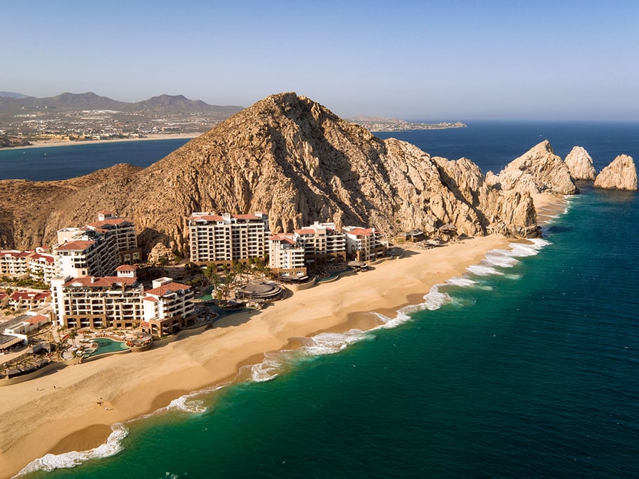 Aerial photo by Antonio Cuellar of a Mexican seaside resort.