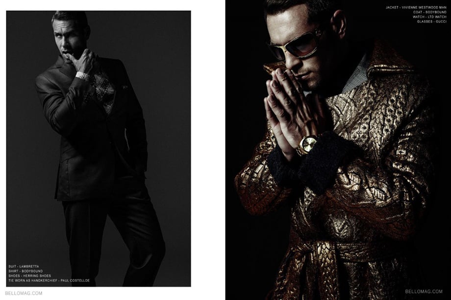 Photo of two well-dressed men for Bello's Escape campaign by UK-based fashion photographer Chris Davis/Specular