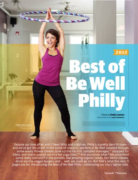 Photo of Christina Stoltz in Philadelphia Magazine by Philadelphia-based lifestyle photographer Gene Smirnov.