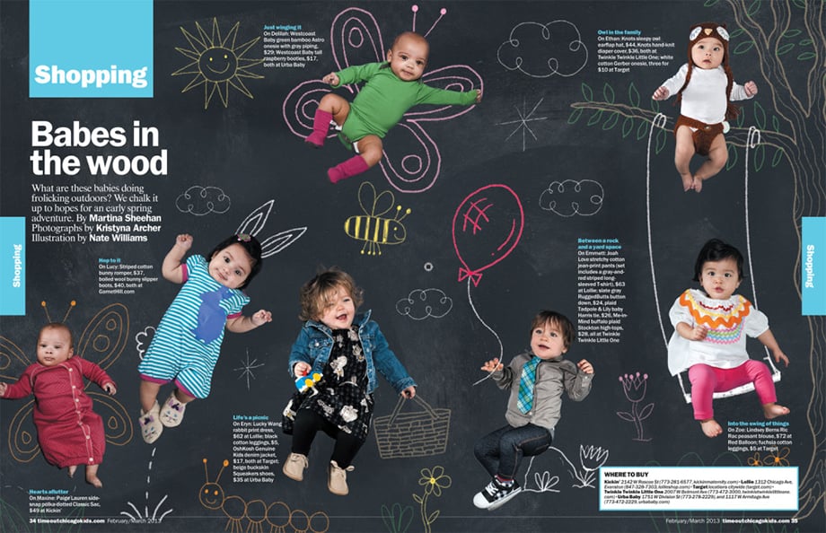 bird's eye view photo of toddlers for TimeOut Chicago Kids by photographer Kristyna Archer 