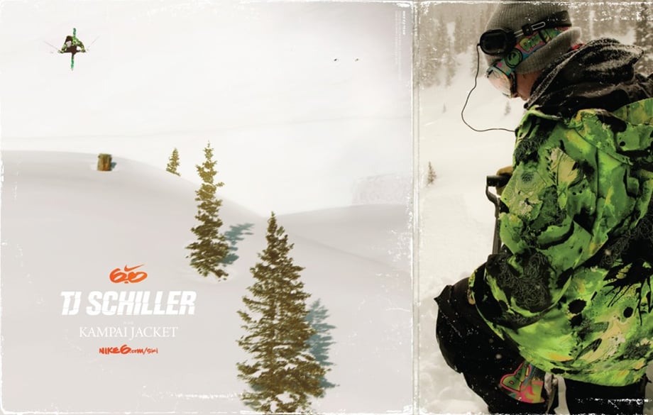 Photo of TJ Schiller in a Kampai Jacket for Nike 6.0 taken by adventure/outdoor photographer Josh Letchworth. 