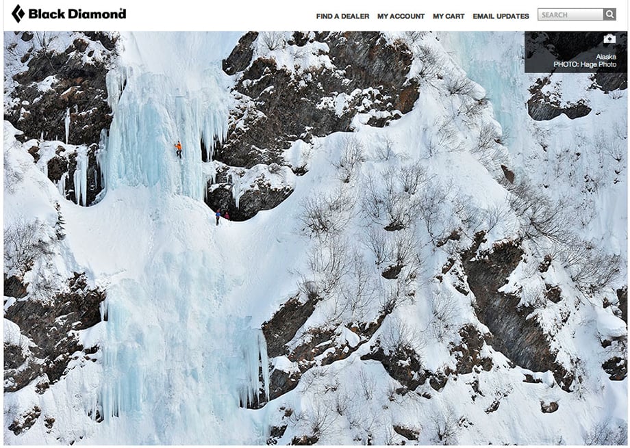 Photo of mountain climbers in the winter for the Black Diamond website by Anchorage-based adventure and travel photographers Matt & Agnes Hage.