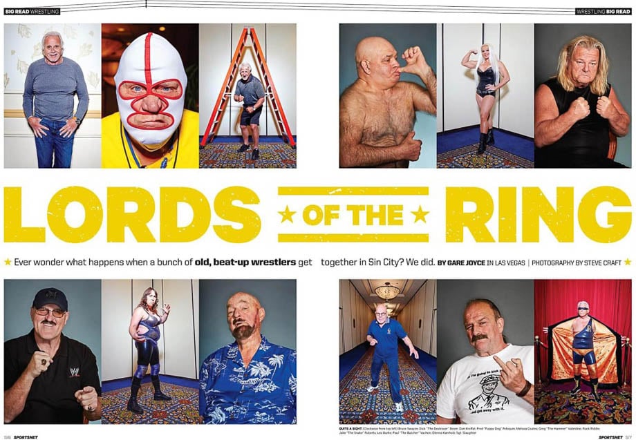Photos of aging wrestlers in Sportsnet Magazine's Lords of the Ring feature taken by Phoenix and Toronto-based portraiture photographer Steve Craft.