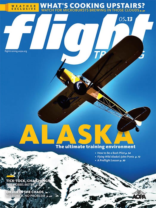 Photo of a bush plane for the Flight Training magazine cover taken by Anchorage-based adventure and outdoor photographer Dan Bailey.