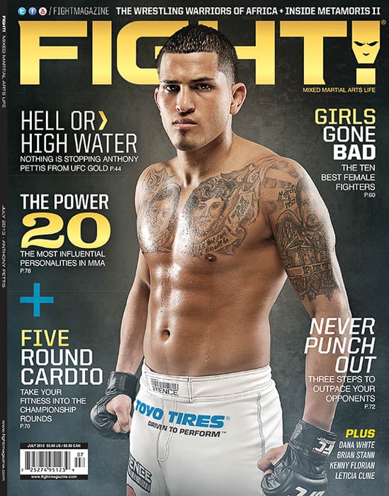 Photo of MMA fighter Anthony Pettis taken for Fight! Magazine by Atlanta-based fashion and sports photographer Paul Thatcher. 