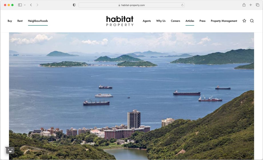 Screenshot of the Habitat Property website showcasing a photo by Denice Hough 