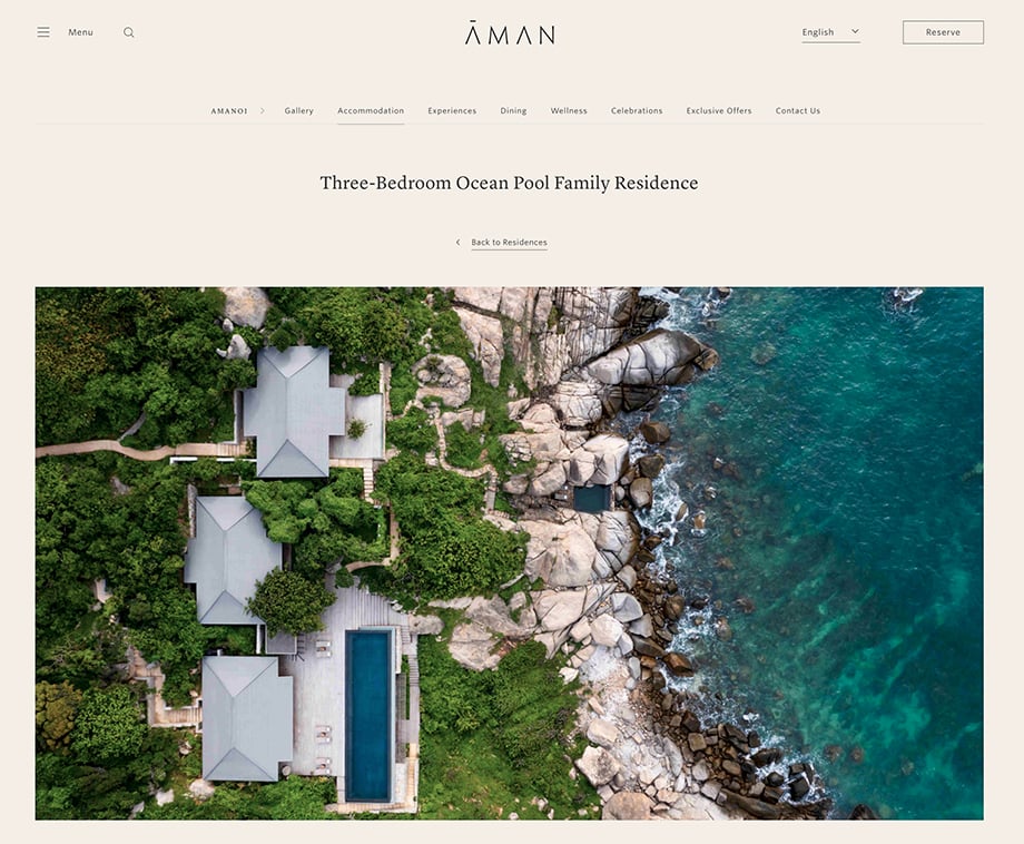 Tearsheet of Aman Resorts Vietnam.