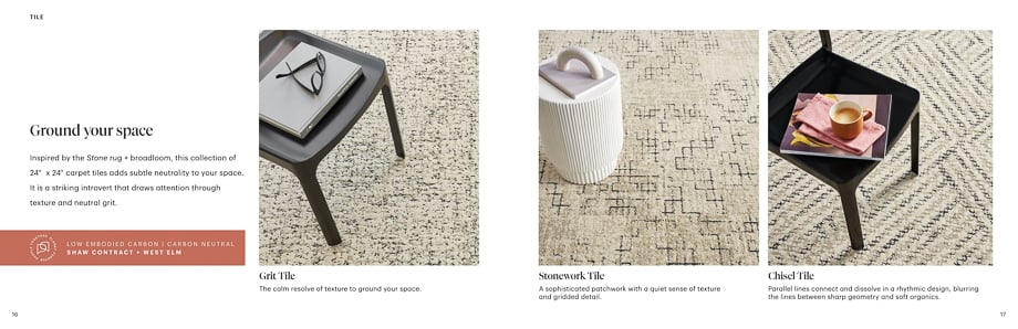 West Elm and Shaw Contract tile designs shot by Wedig and Laxton. 
