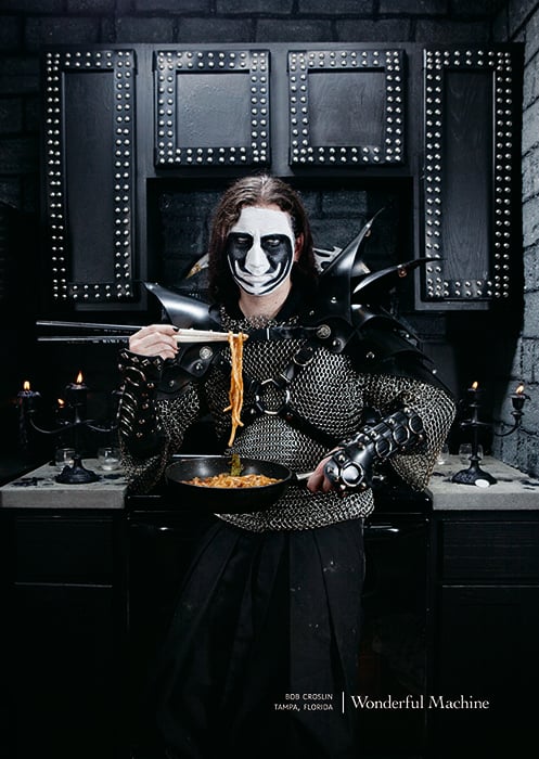 Bob Croslin vegan black metal chef portrait
