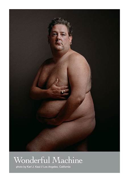 Karl J. Kaul portrait photo of naked Johnny Vegas promo