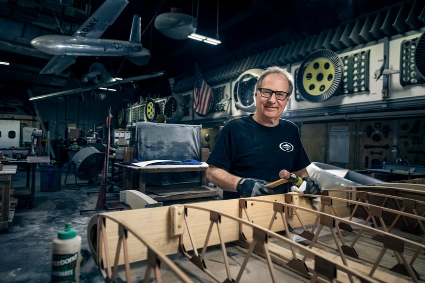 Jeff Berting's portrait of a MotoArt craftsman at work.