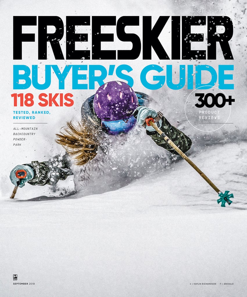 Photographer Louis Arevalo cover shot for Freeskier Magazine