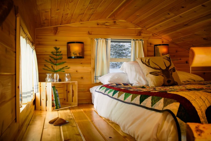A bedroom inside the Santa House, photo by Cameron Karsten.