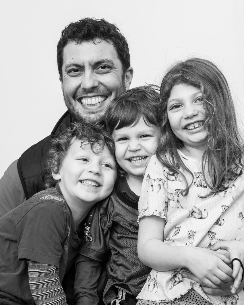 Ian Tuttle Social Distance Portraits Kaveh and family