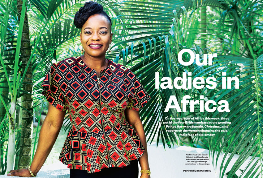 Ilan Godfrey's photography of NneNne Iwuji-Eme on Sunday Times Magazine cover