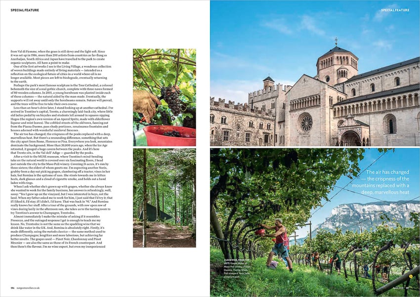 Image of the Trentino feature in National Geographic Traveller by Nico Avelardi.