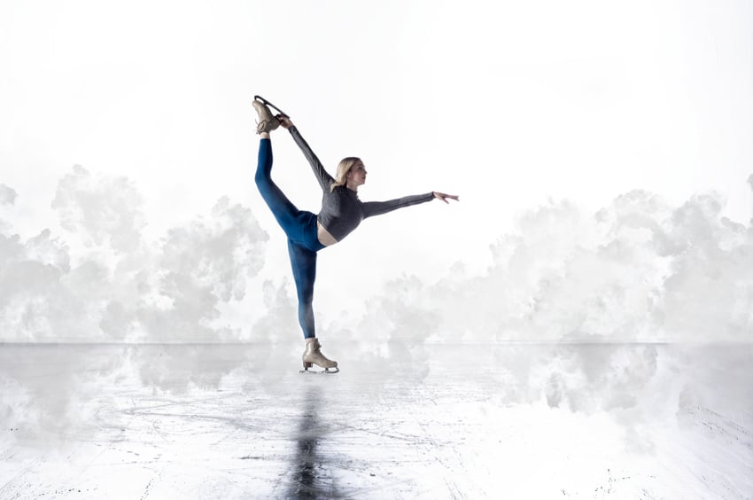 Photograph of an ice skater for Disney on Ice photographed by Geo Rittenmyer.